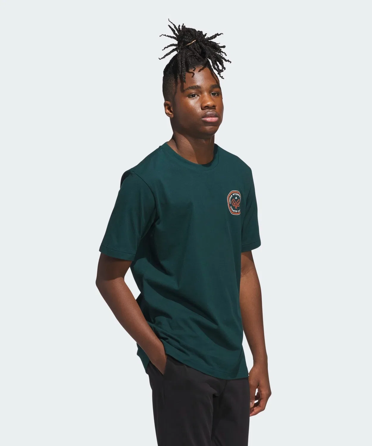 Мужская футболка с принтом Country Club Scenic Graphic Adidas, Зеленый — фото 3