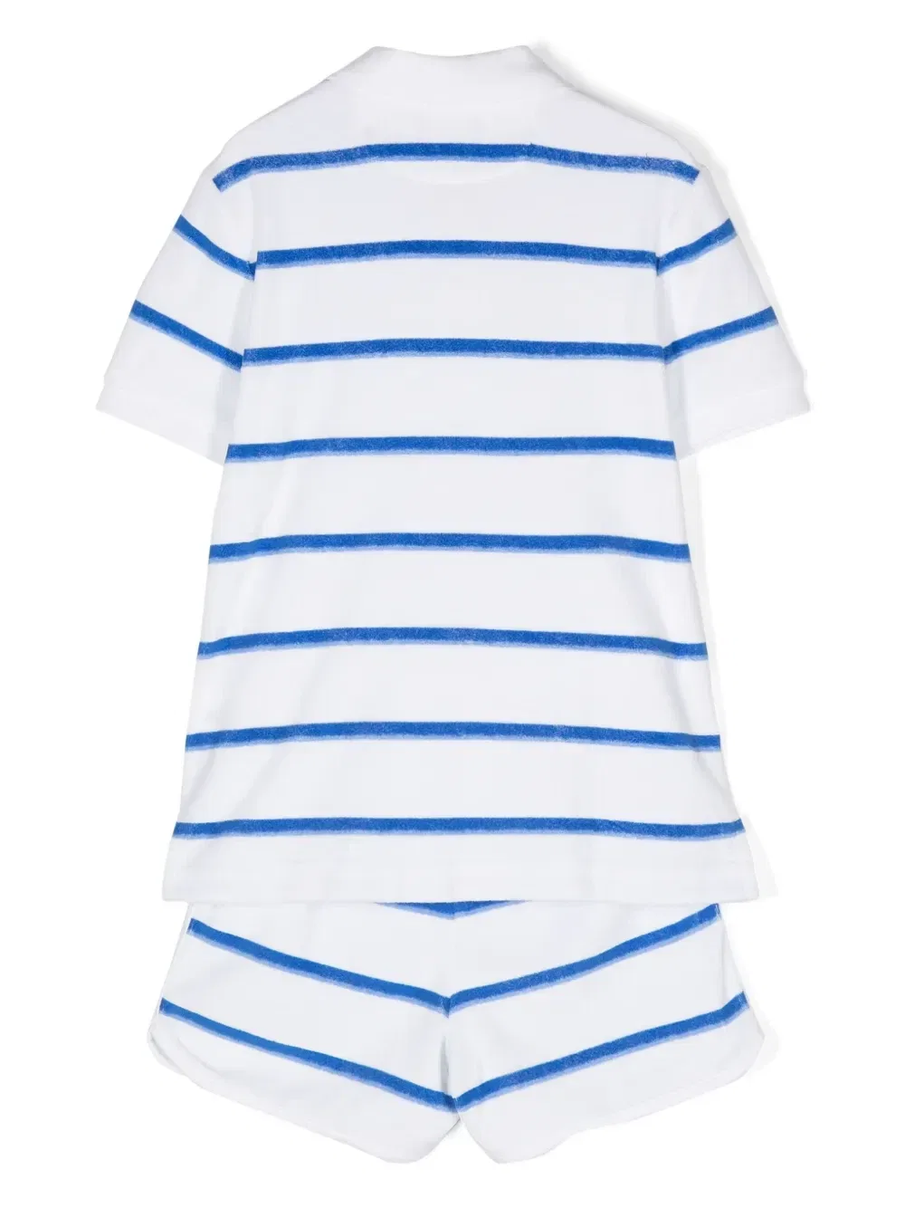 Махровый комплект из шортов и топа в полоску Polo Ralph Lauren Kids, белый — фото 2