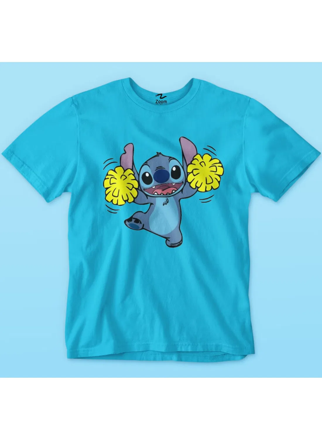 Футболка с принтом Cheer leader stitch Zoom, голубой