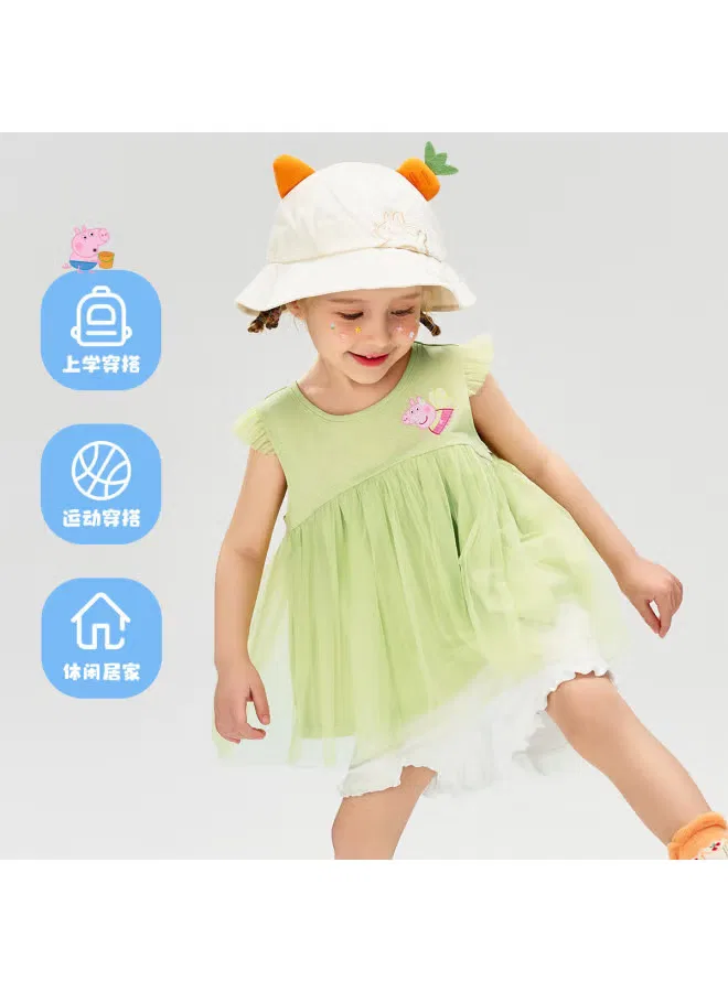 Комплект летний легкий дышащий для девочки Peppa Pig, мятно-зеленый — фото 4