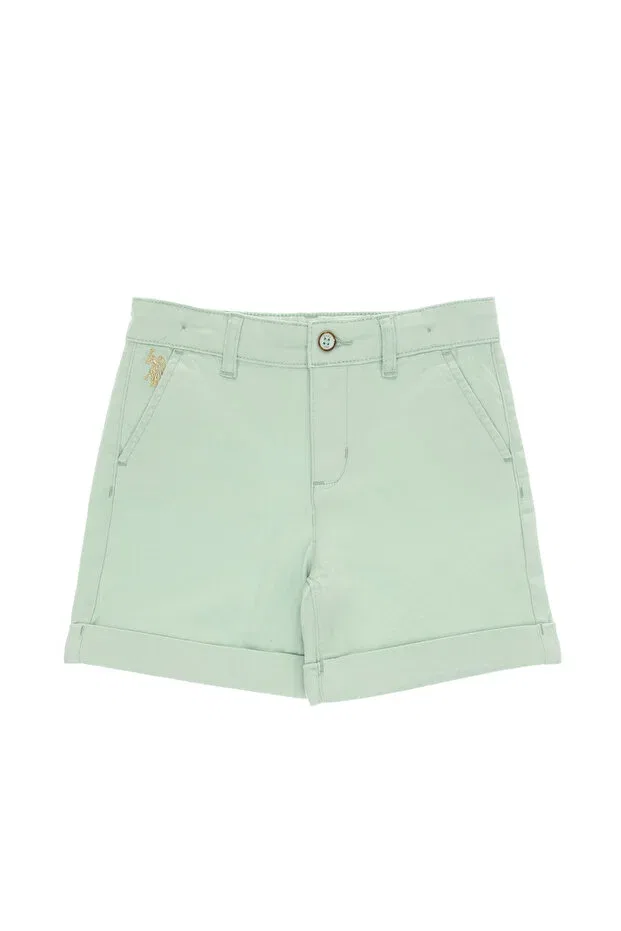 Детские шорты для девочек с карманами U.S. Polo Assn., Water Green — фото 3
