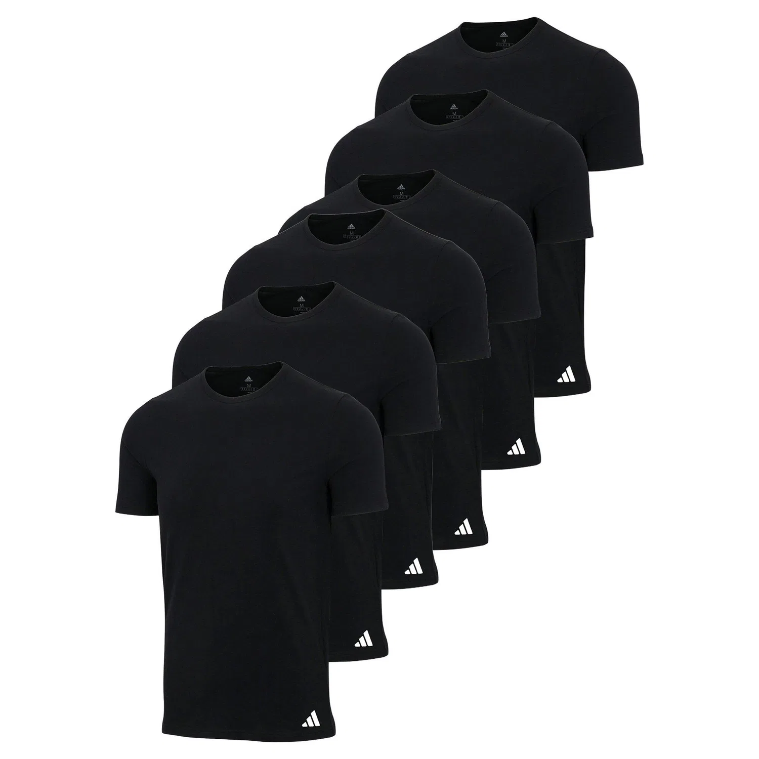 Мужская хлопковая футболка Active Core Cotton 6PK Adidas, Schwarz
