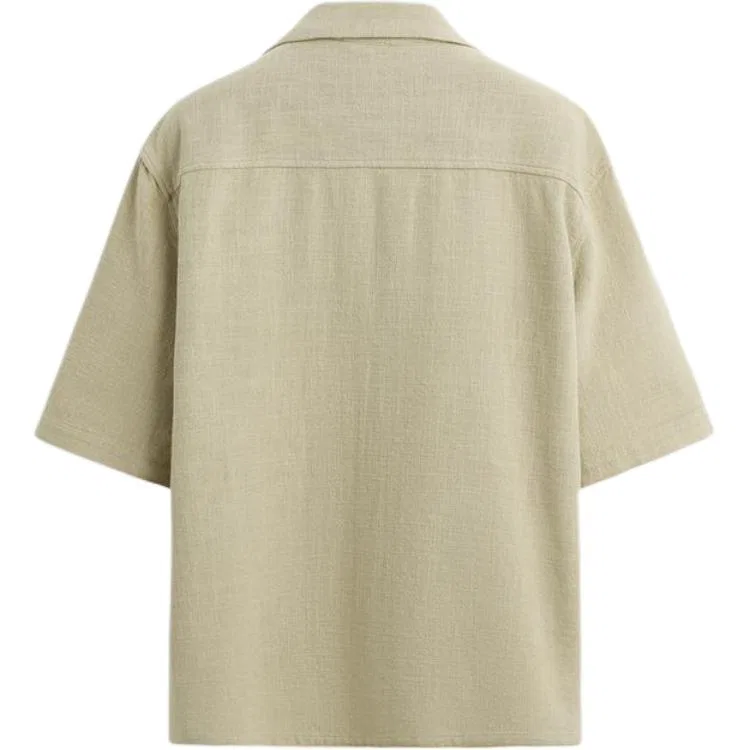 Мужская рубашка с длинным рукавом ZARA, Gray/Brown/Yellow — фото 3