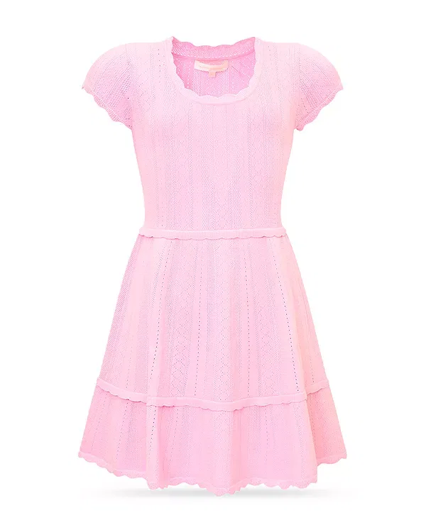 Детское платье для девочек с ажурным узором Jovie Tween Dress LoveShackFancy, Candy Floss