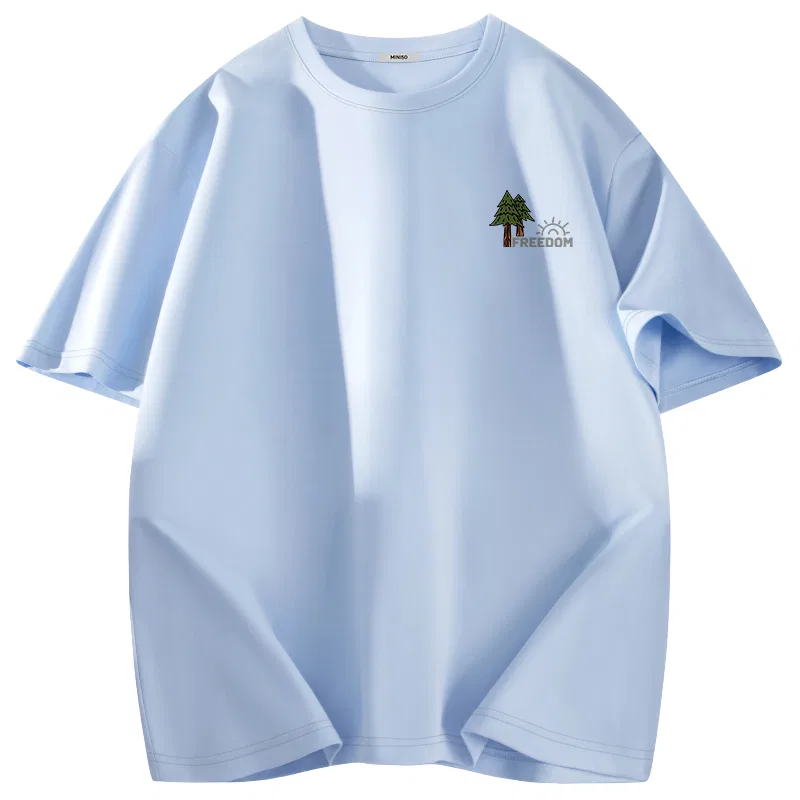 Детская футболка с принтом Unisex MINISO, Glacier Blue