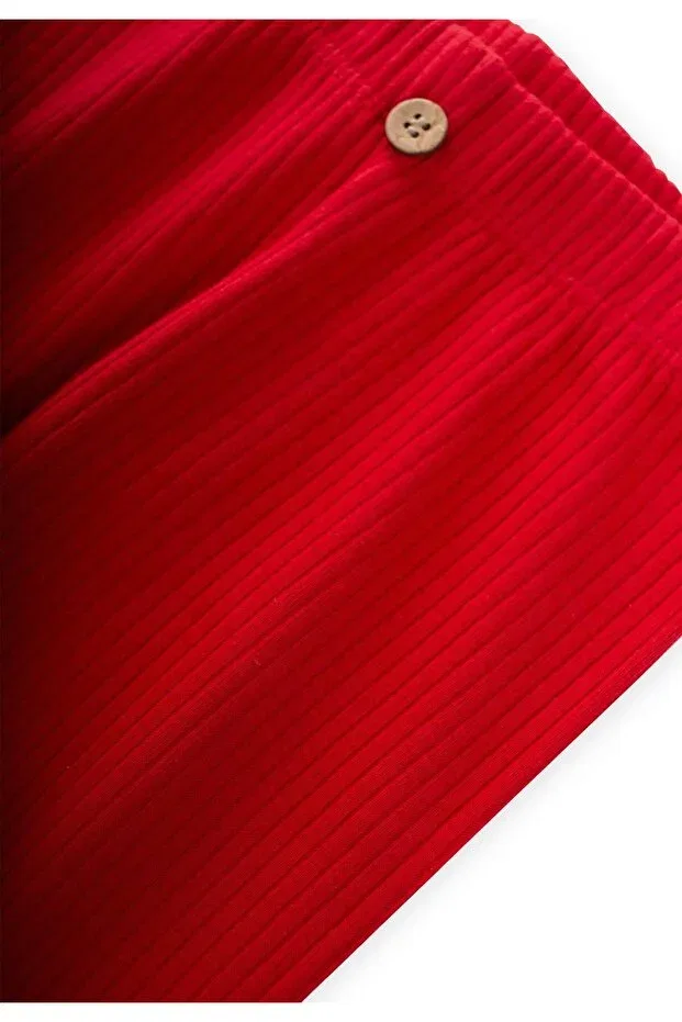 Детские леггинсы для девочек хлопковые Cigit, Red — фото 3