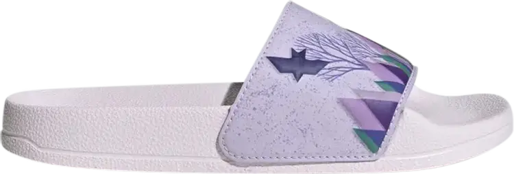 Сандалии Adidas Disney x Adilette Slide J 'Frozen - Anna and Elsa', фиолетовый — фото 2