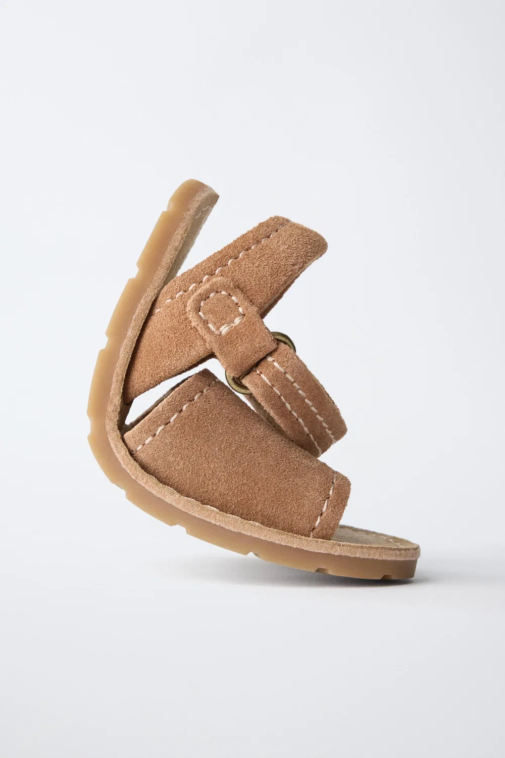КОЖАНЫЕ САНДАЛИИ ДЛЯ ХОДЬБЫ БОСЫМИ НОГАМИ ZARA, Brown — фото 3
