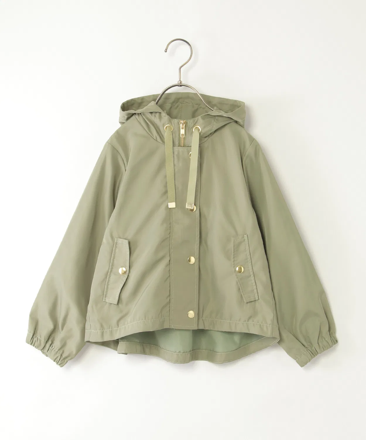 Детская куртка-маунтин парка из сатина с флером, модель Satine Flare, ikka, Light Green