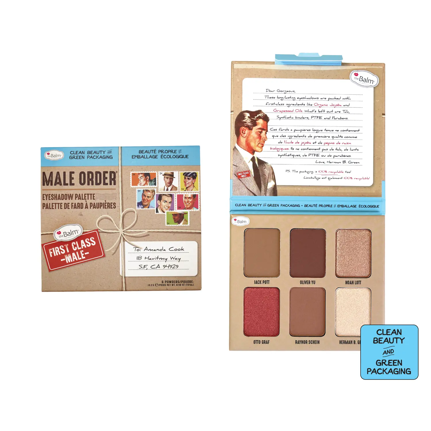 

The Balm Male Order палетка теней для век первого класса, 13,2 г