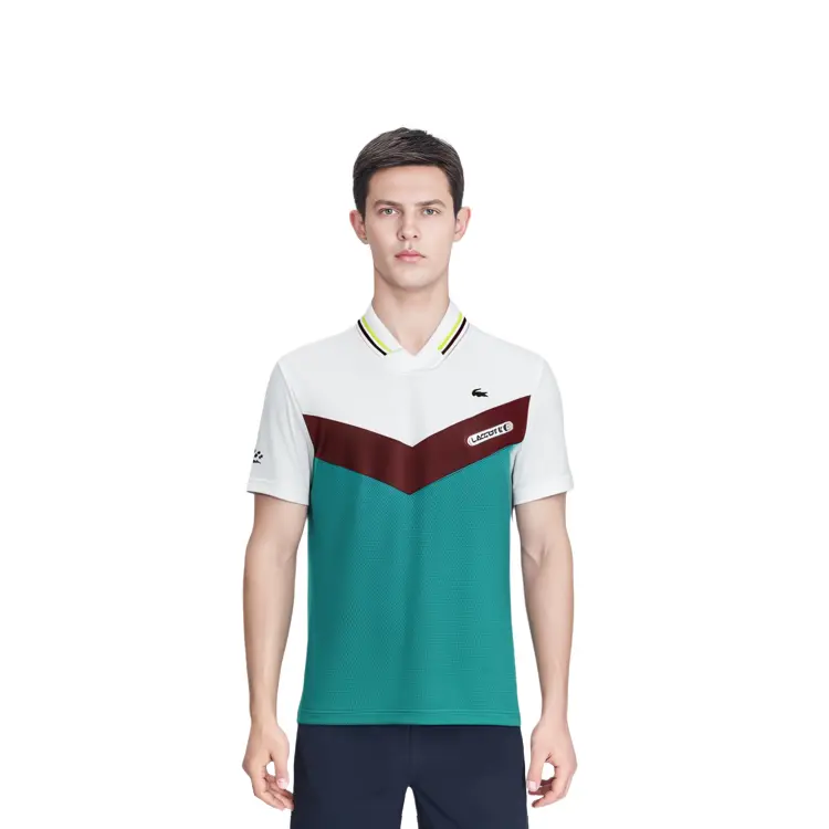 Рубашка поло для мужчин Lacoste, от Daniel Медведев Collaboration, красный — фото 4