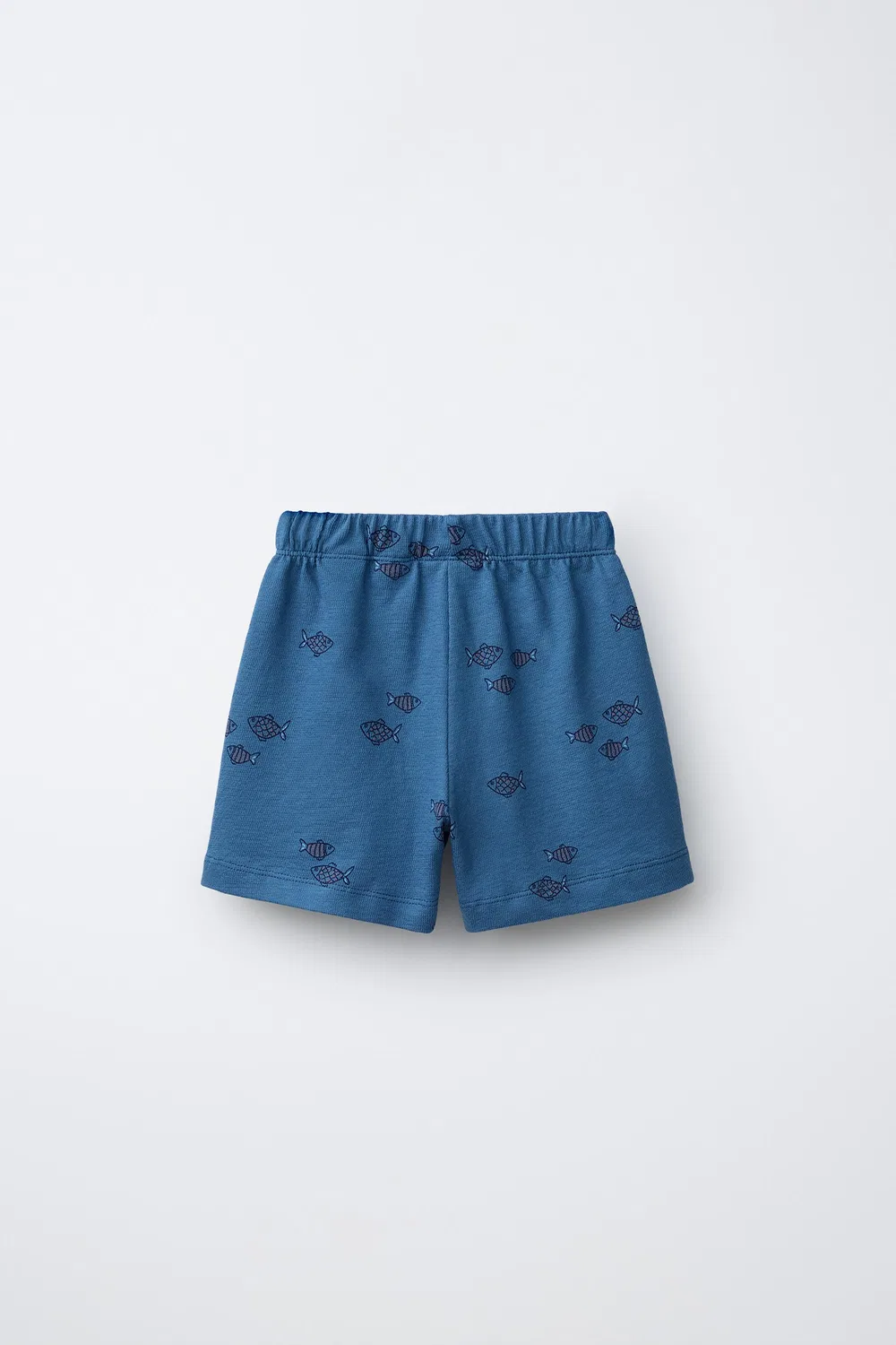 Шорты-бермуды с рыбьим принтом ZARA, Blue — фото 2