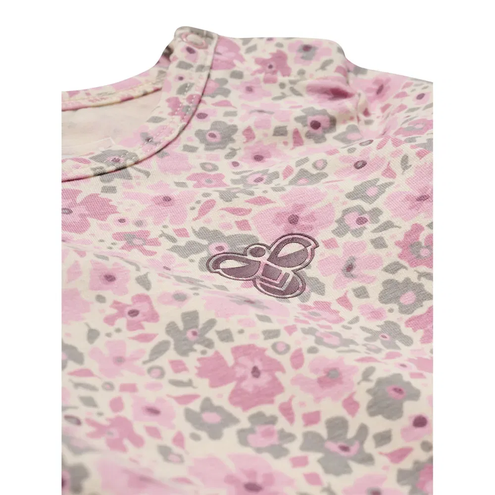 Боди с длинным рукавом Mini Flower AOP Hummel, розовый — фото 2