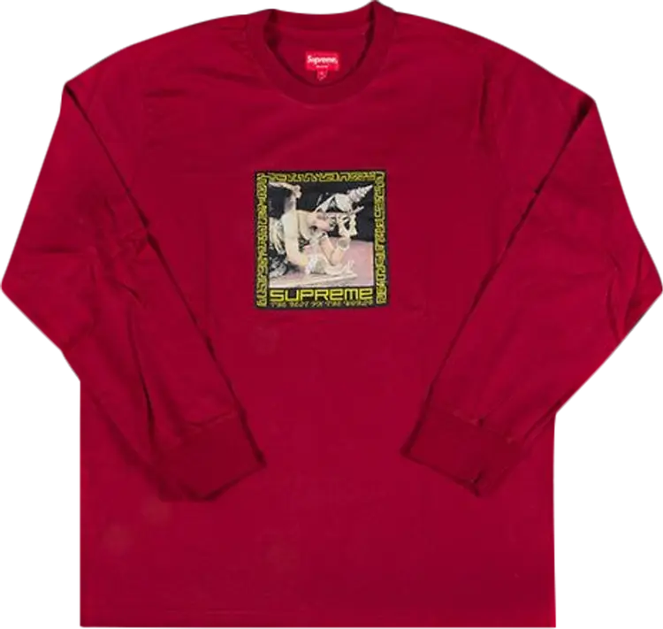 

Футболка Supreme Best In The World Long-Sleeve T-Shirt 'Cardinal', красный