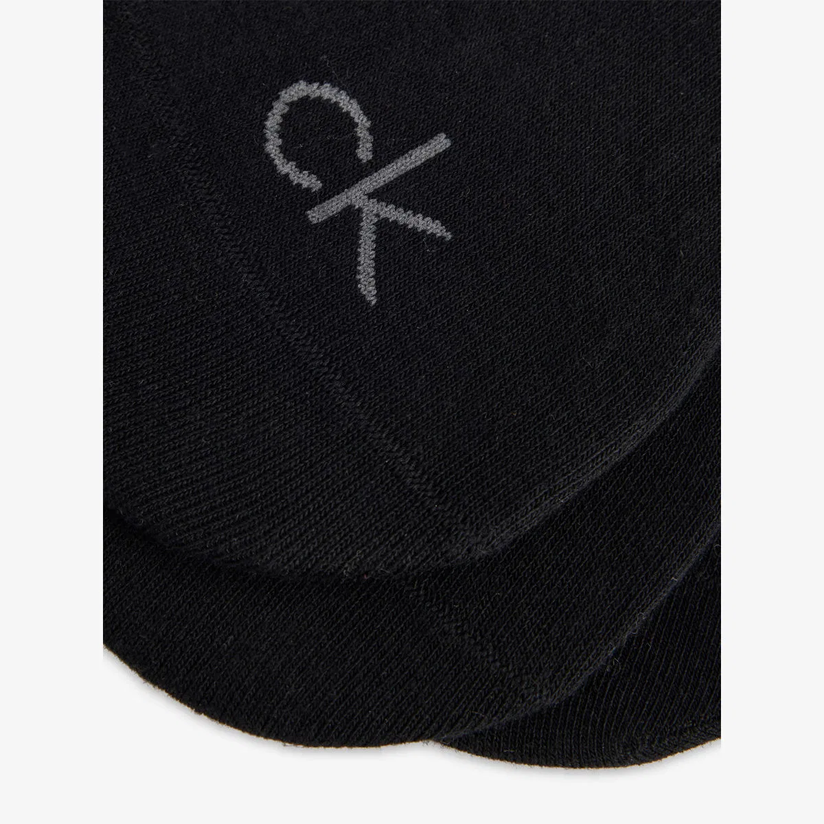 Высокие эластичные хлопковые носки-невидимки Calvin Klein, черный — фото 2