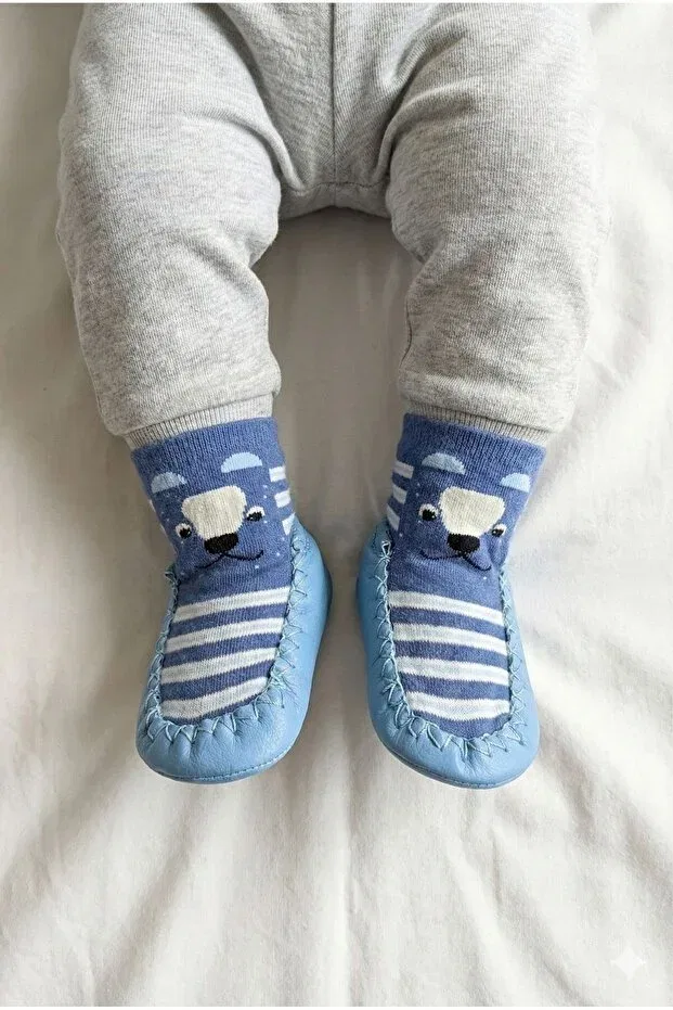 Детские носки-пинетки с принтом Basics Numix Baby Kids, Closed Blue