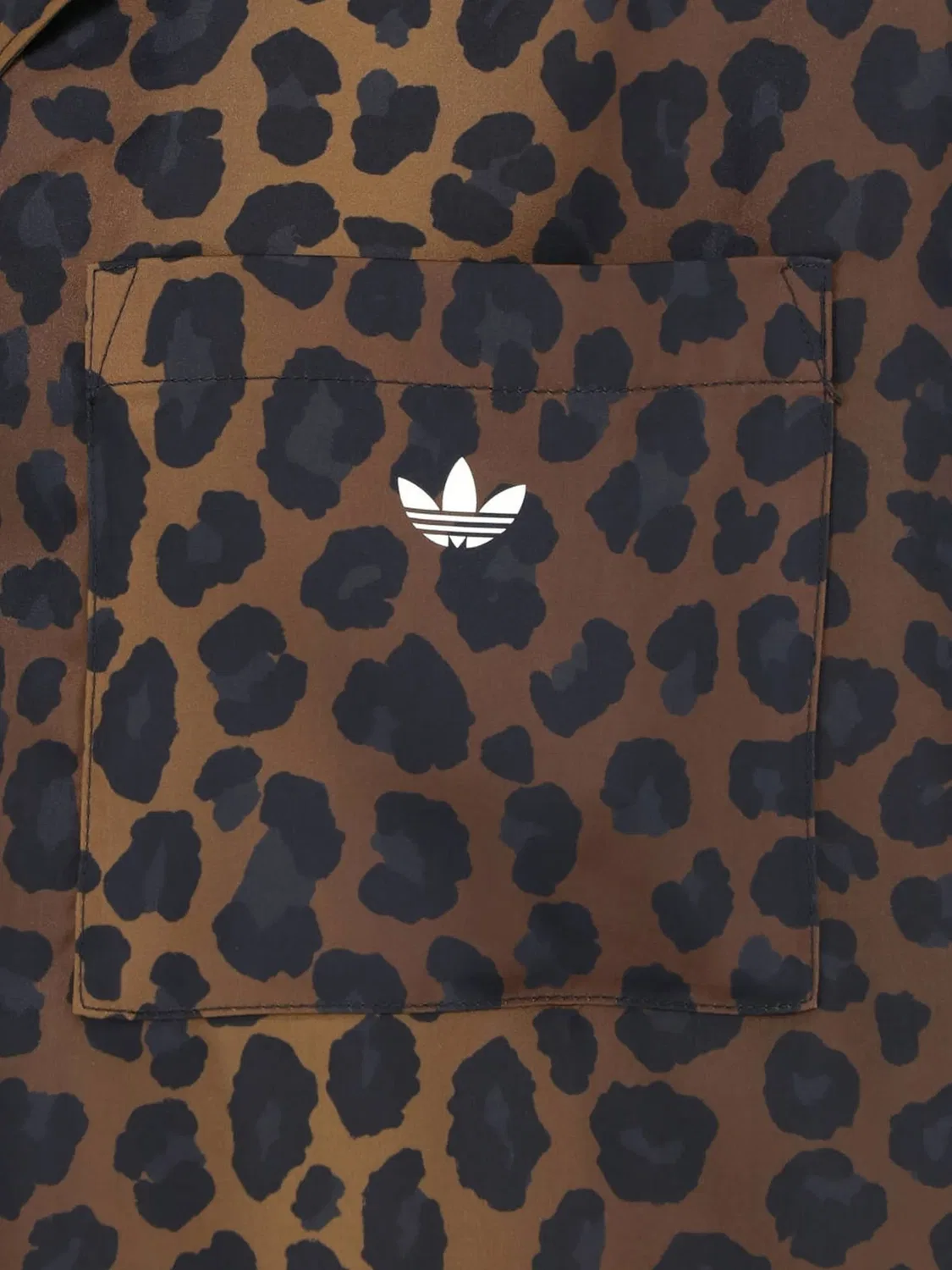 Adidas Рубашка с коротким рукавом, коричневый леопардовый принт — фото 3