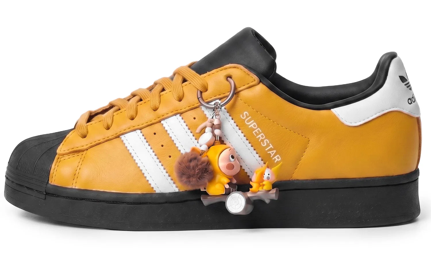 Детские кроссовки для скейтбординга кожаные Adidas Originals Superstar 2, Ginger Yellow