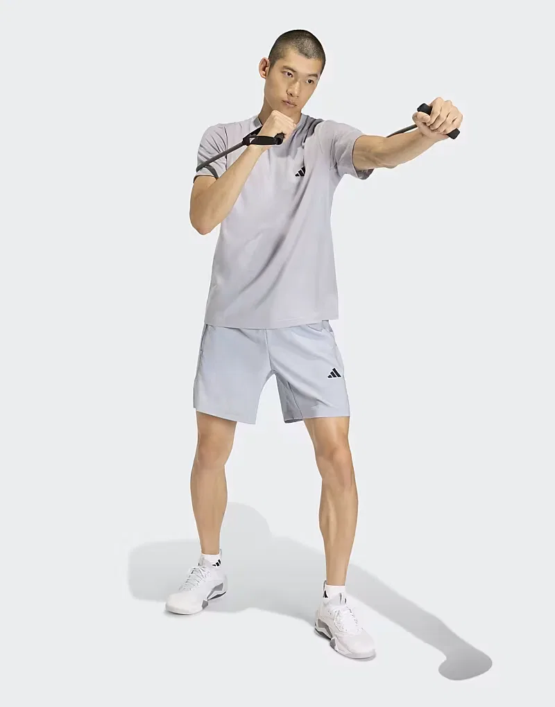 Шорты тканые Workout essentials base Adidas Performance, светло-серый — фото 2