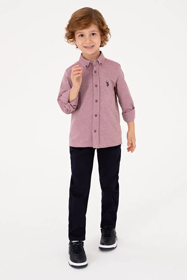 Детская рубашка с длинным рукавом U.S. Polo Assn., Plum
