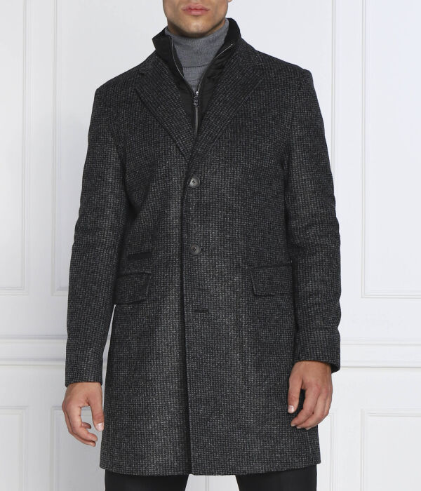 

Пальто h-hyde-j-bib-pad-224 с добавлением шерсти Boss, черный