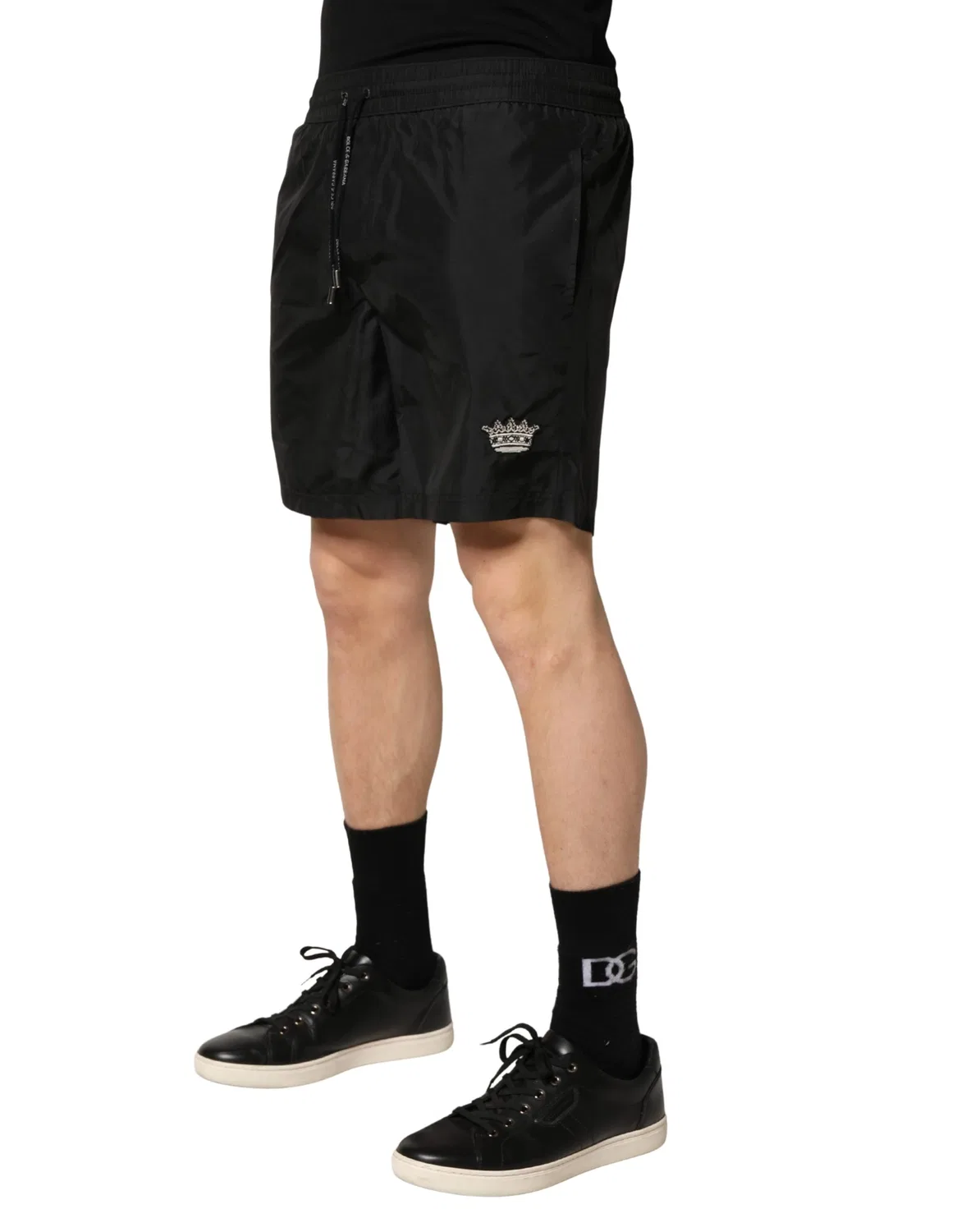 Мужские плавки-шорты с эластичным поясом Dolce & Gabbana, Black — фото 3