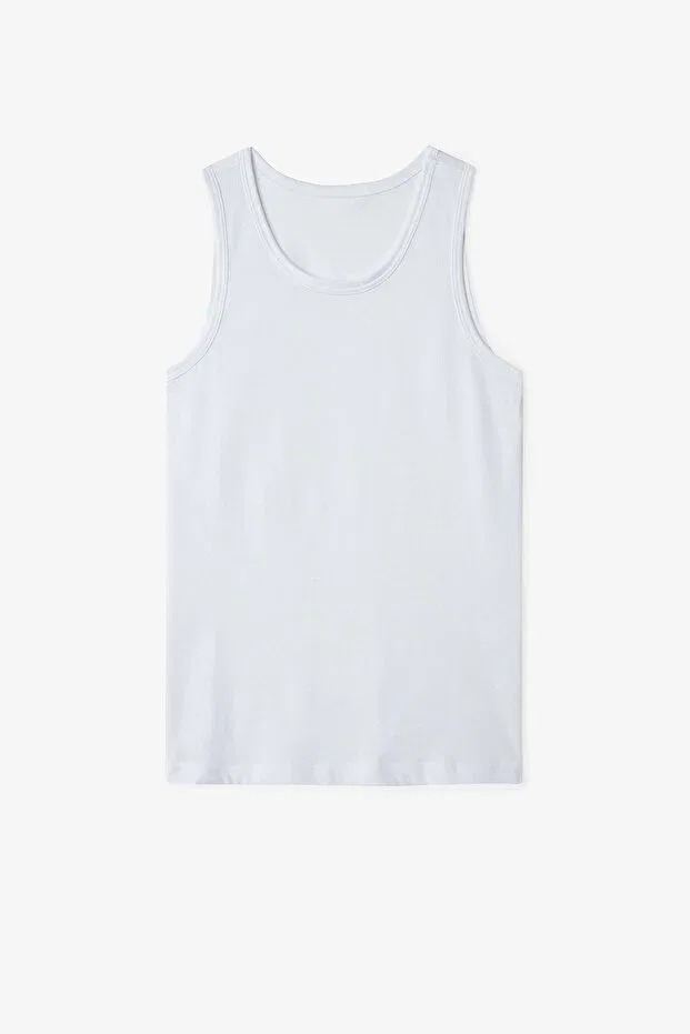 Детское для мальчиков белье хлопковое Optik white boys' cosmic cotton 2-piece undershirt Penti, Optical White — фото 2