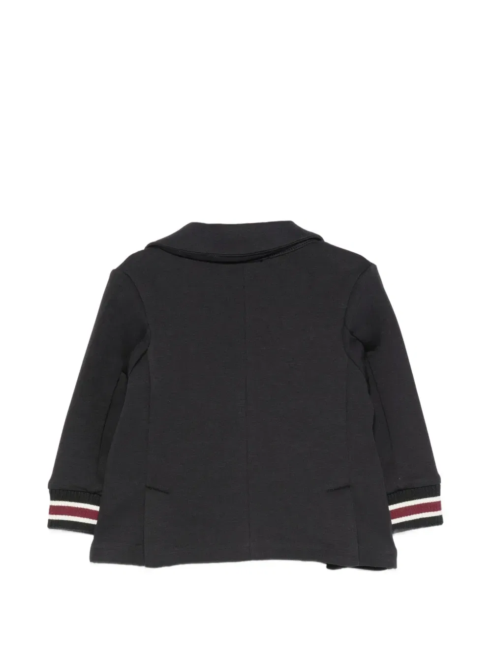 Куртка с полосатыми манжетами и нашивкой-логотипом Emporio Armani Kids, черный — фото 2