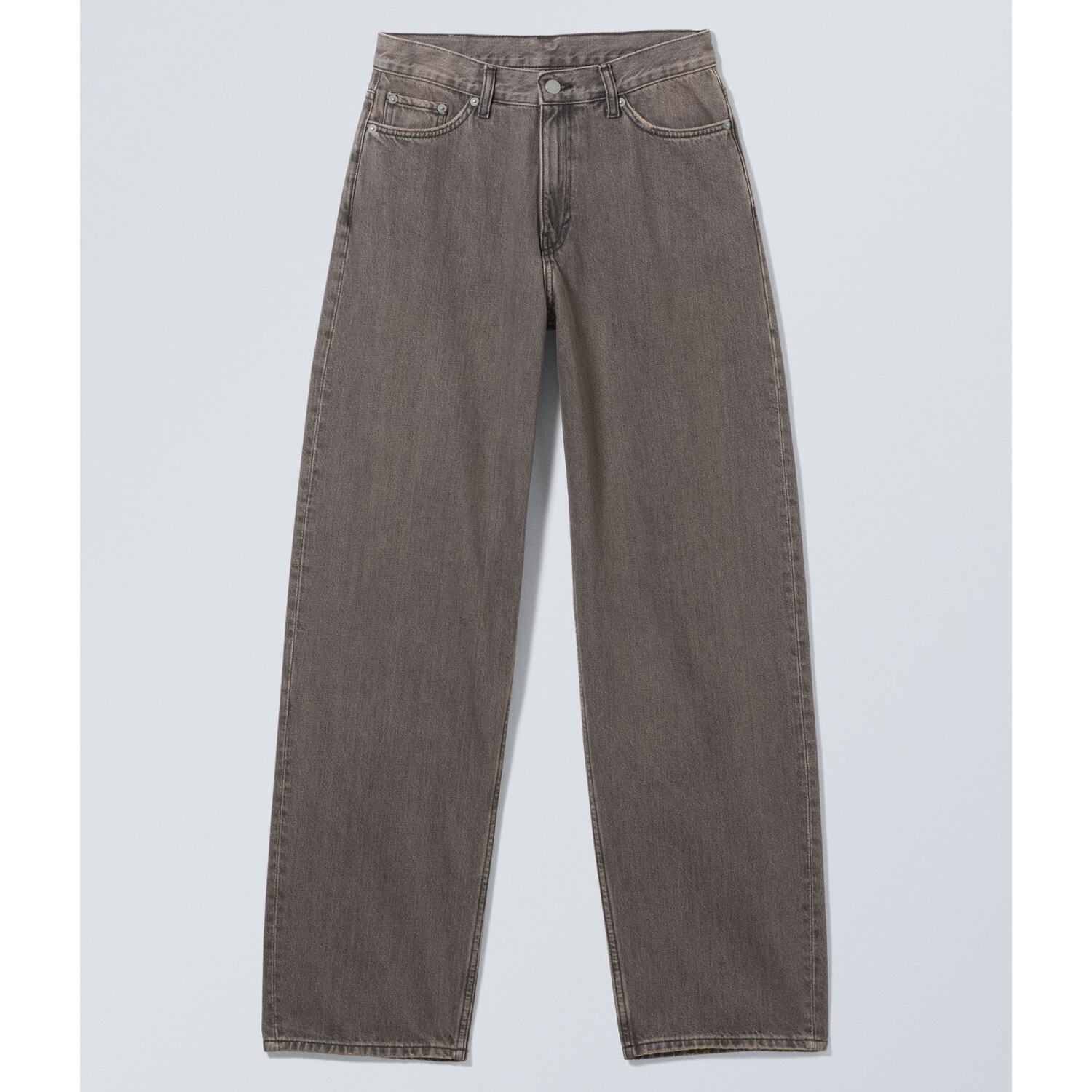 

Джинсы-рейлинг Weekday With A Mid-rise Waist And Straight Legs, глинисто-серый