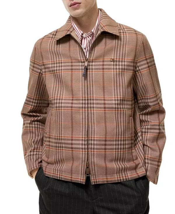 Мужская куртка из тропической габардины Harrington Модель Bloomsbury Burberry, Honey Beige — фото 2