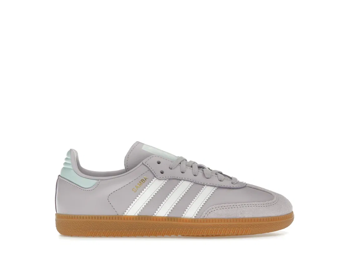 Детские кроссовки Lifestyle Adidas Samba OG, Silver Dawn/Crystal White/Semi Flash Aqua