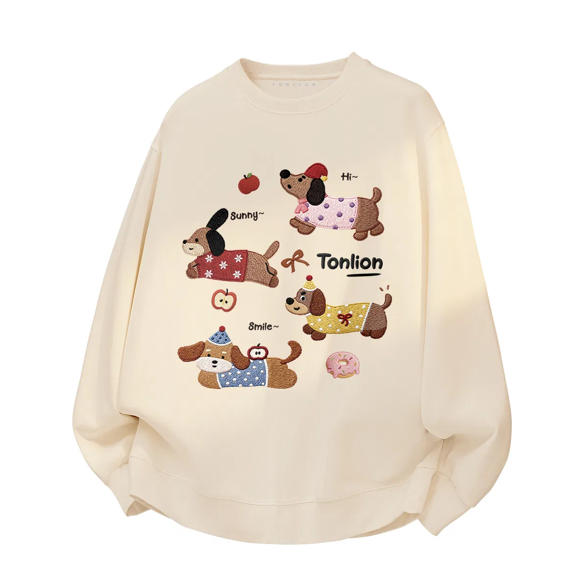 Детский свитшот с принтом Tonlion, Цвет: (Spring and Autumn Thin Style)Dark Gray (t Warm and Cute Pet) — фото 3