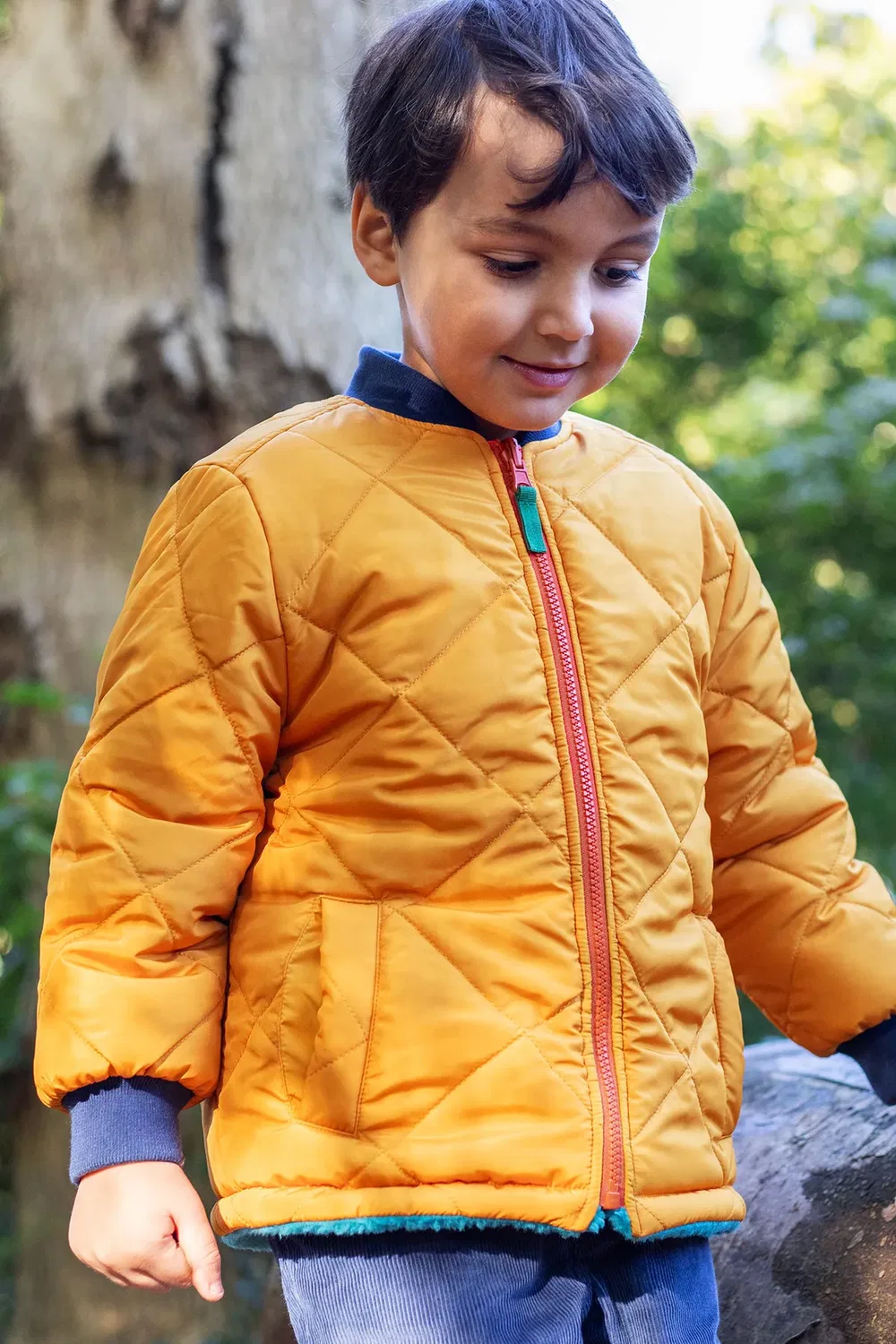 Детская куртка-стеганая двусторонняя Robin Frugi, Yellow — фото 2