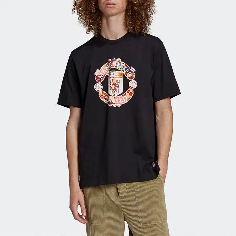 Футболка с принтом Mufc Cny Tee Adidas, черный — фото 3