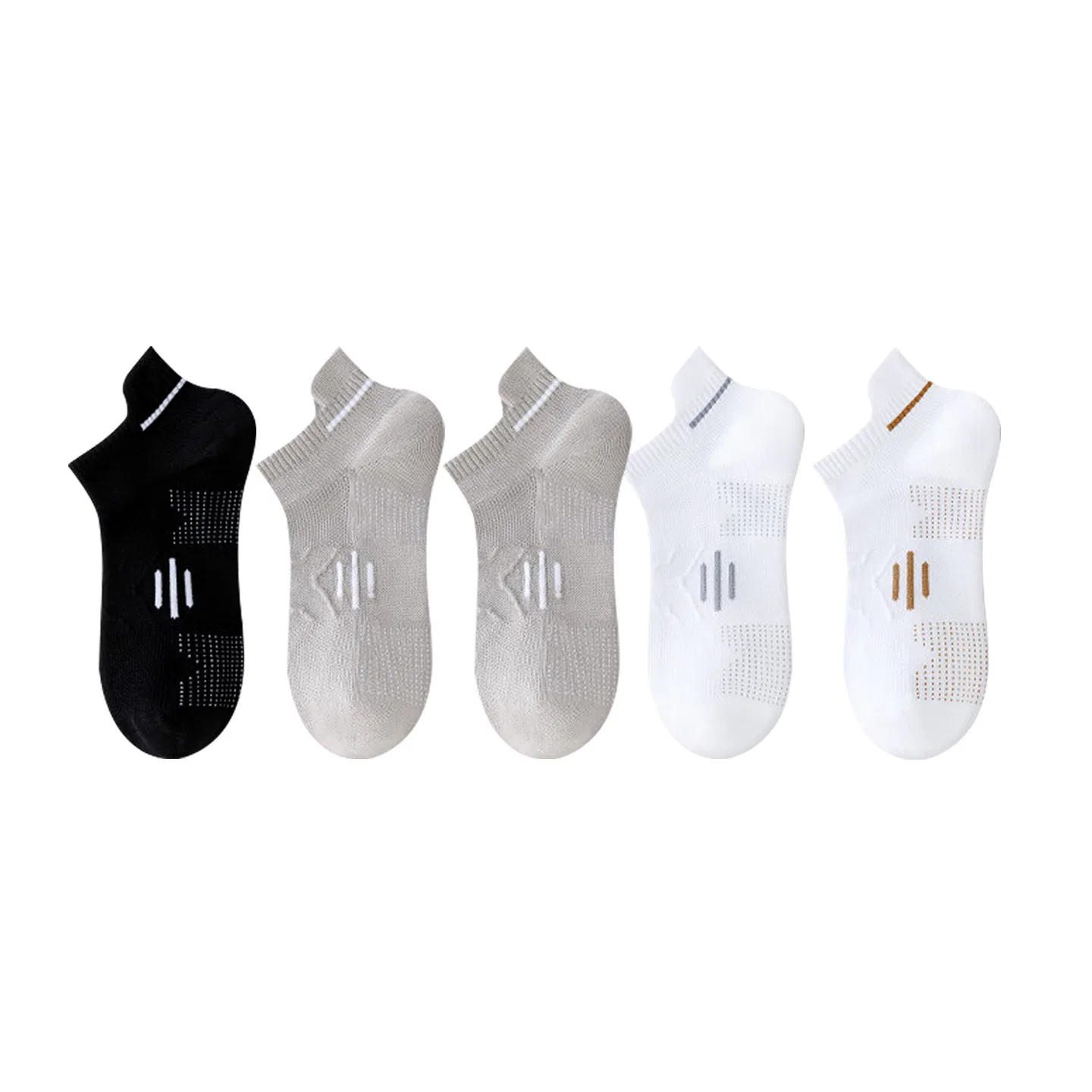 Детские носки-следки MINISO, Цвет Light Gray+Light Gray+Black+White Gold+White Gray