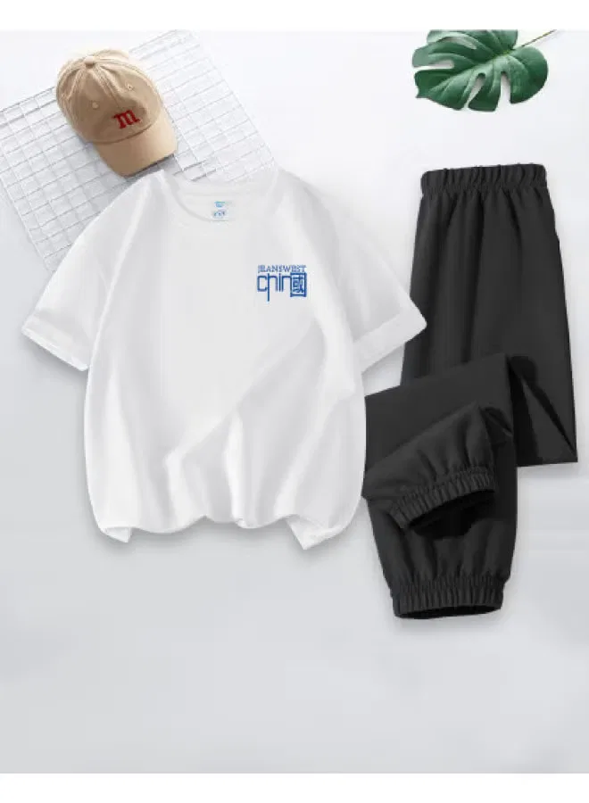 Комплект одежды для мальчиков с коротким рукавом, модель Boys' summer outfit set, Jeanswest, белый
