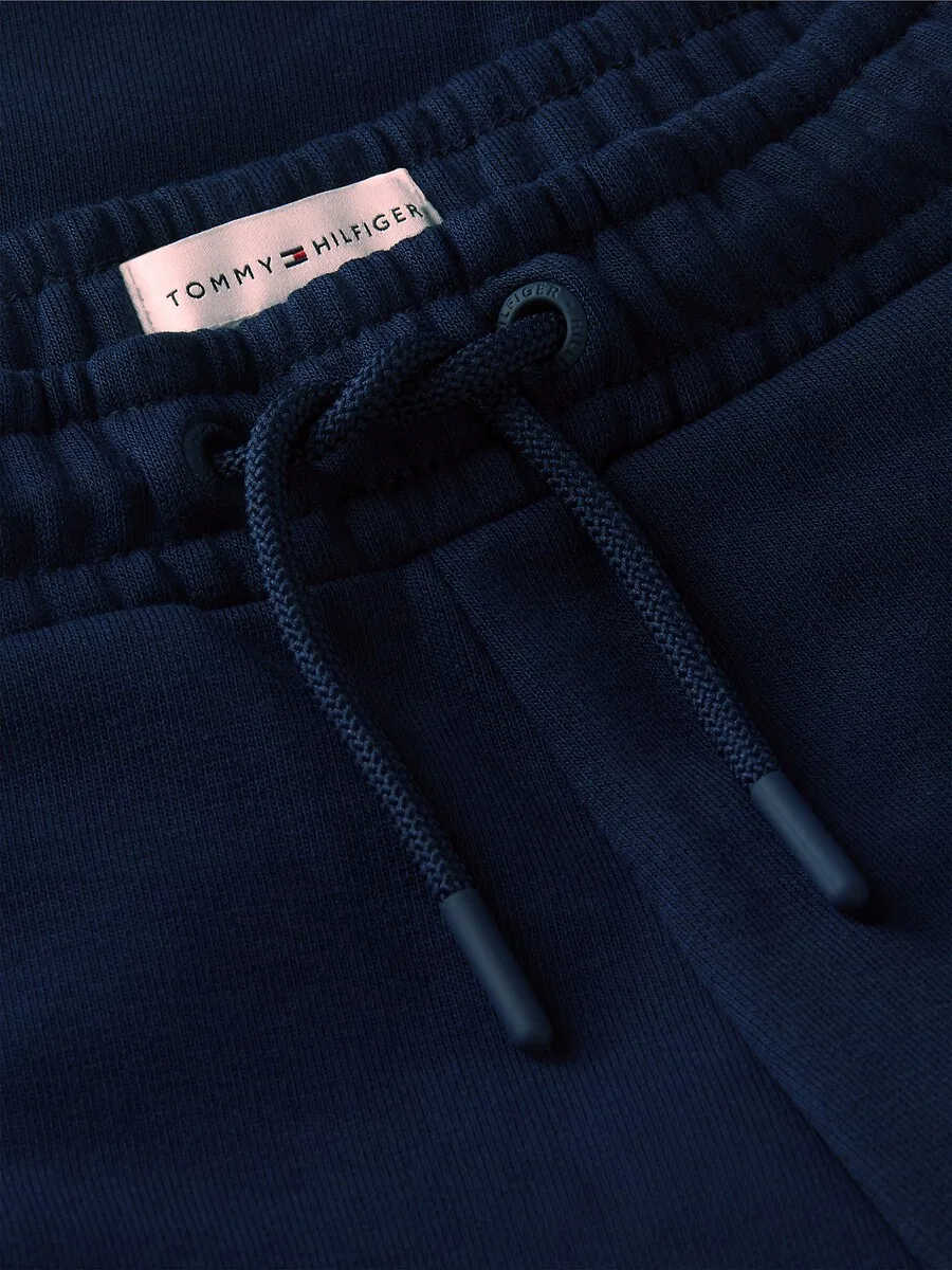 Зауженные брюки TOMMY HILFIGER темно-синего цвета — фото 4