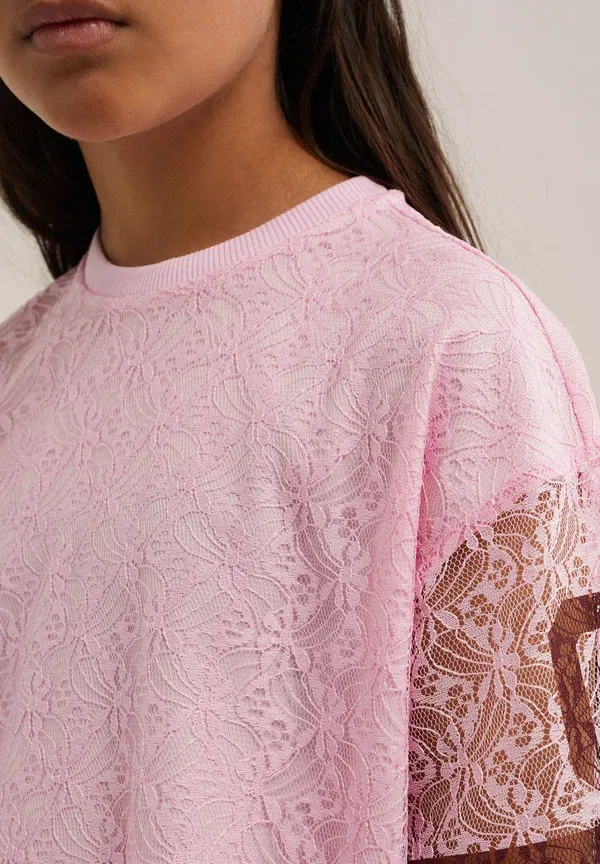 Футболка с принтом Print t-shirt We Fashion, pink, розовый — фото 3