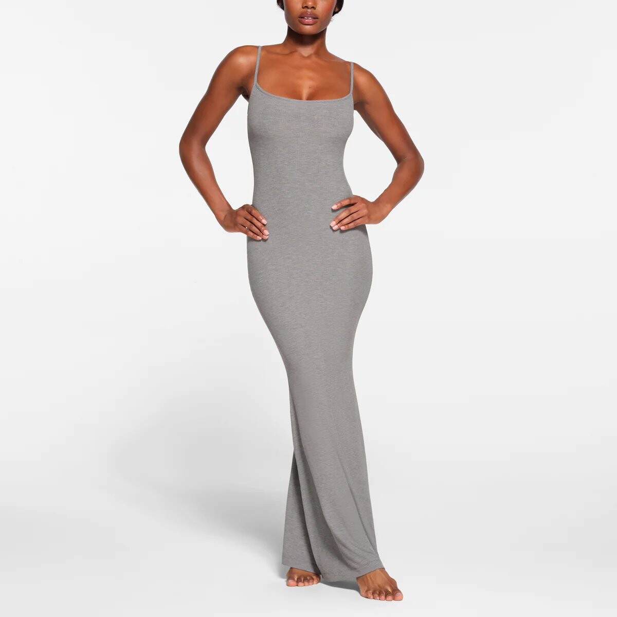 Длинное платье Skims Long Slip, серый