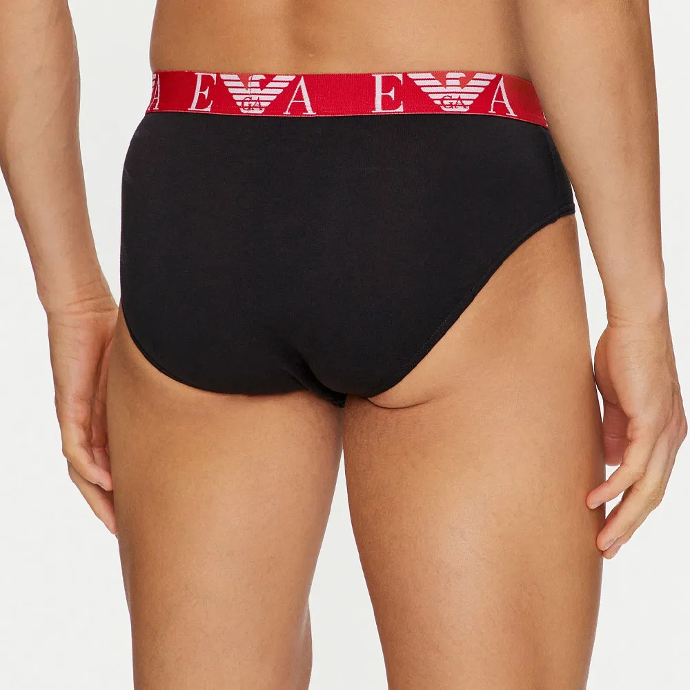 Мужские трусы 3 шт, EMPORIO ARMANI, Black — фото 4
