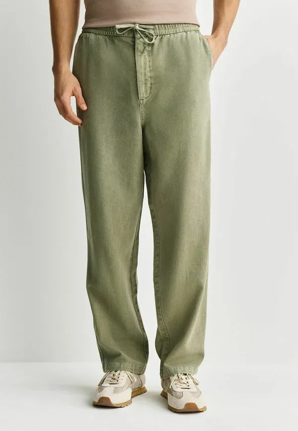 Брюки деним Baggy fit Next, green, зеленый