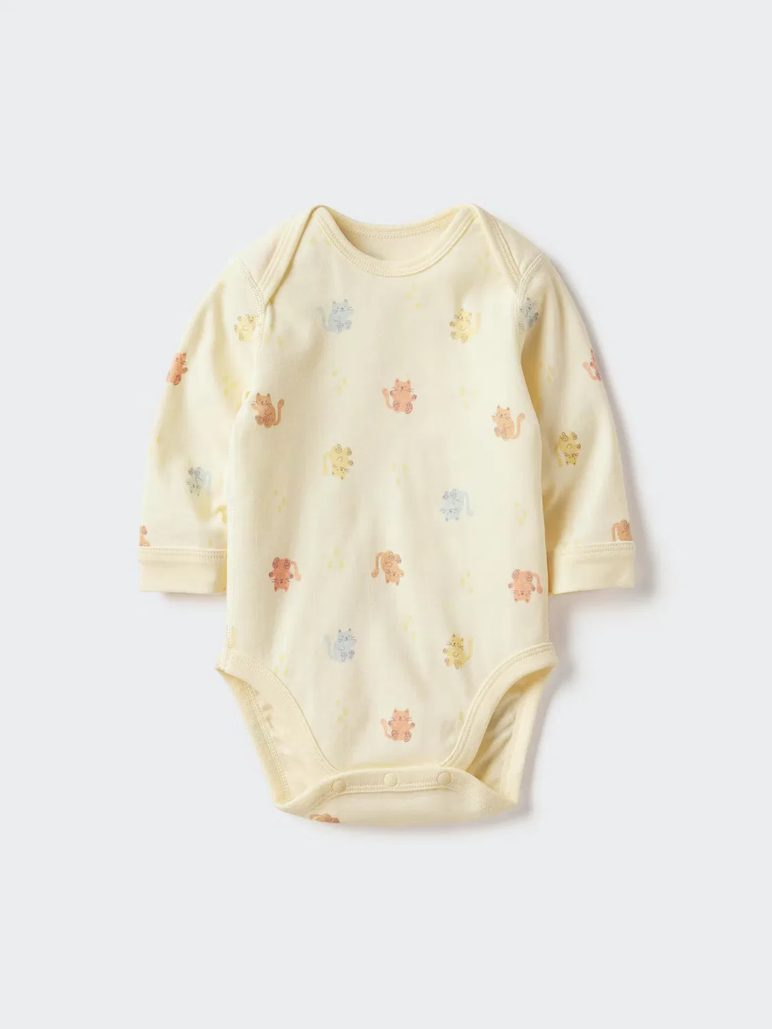 Боди Uniqlo, с принтом и длинными рукавами, желтый