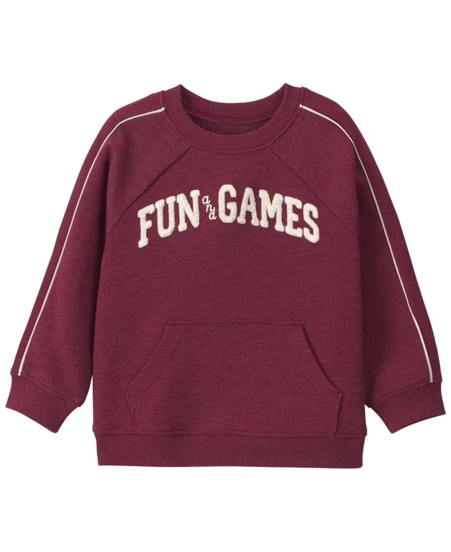 Детский пуловер с принтом Fun and Games Carter's, Burgundy