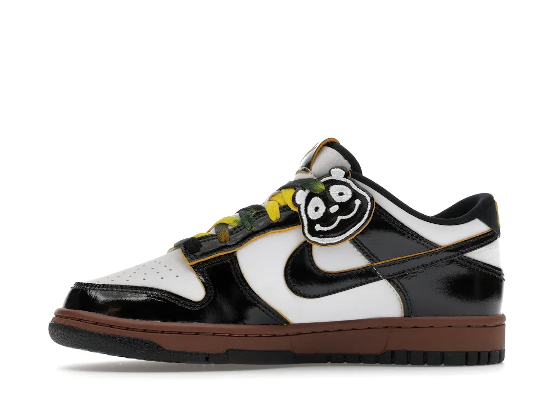 Детские кроссовки Lifestyle Nike Dunk Low SE, White/Black/Fauna Brown/Bright Citron — фото 3