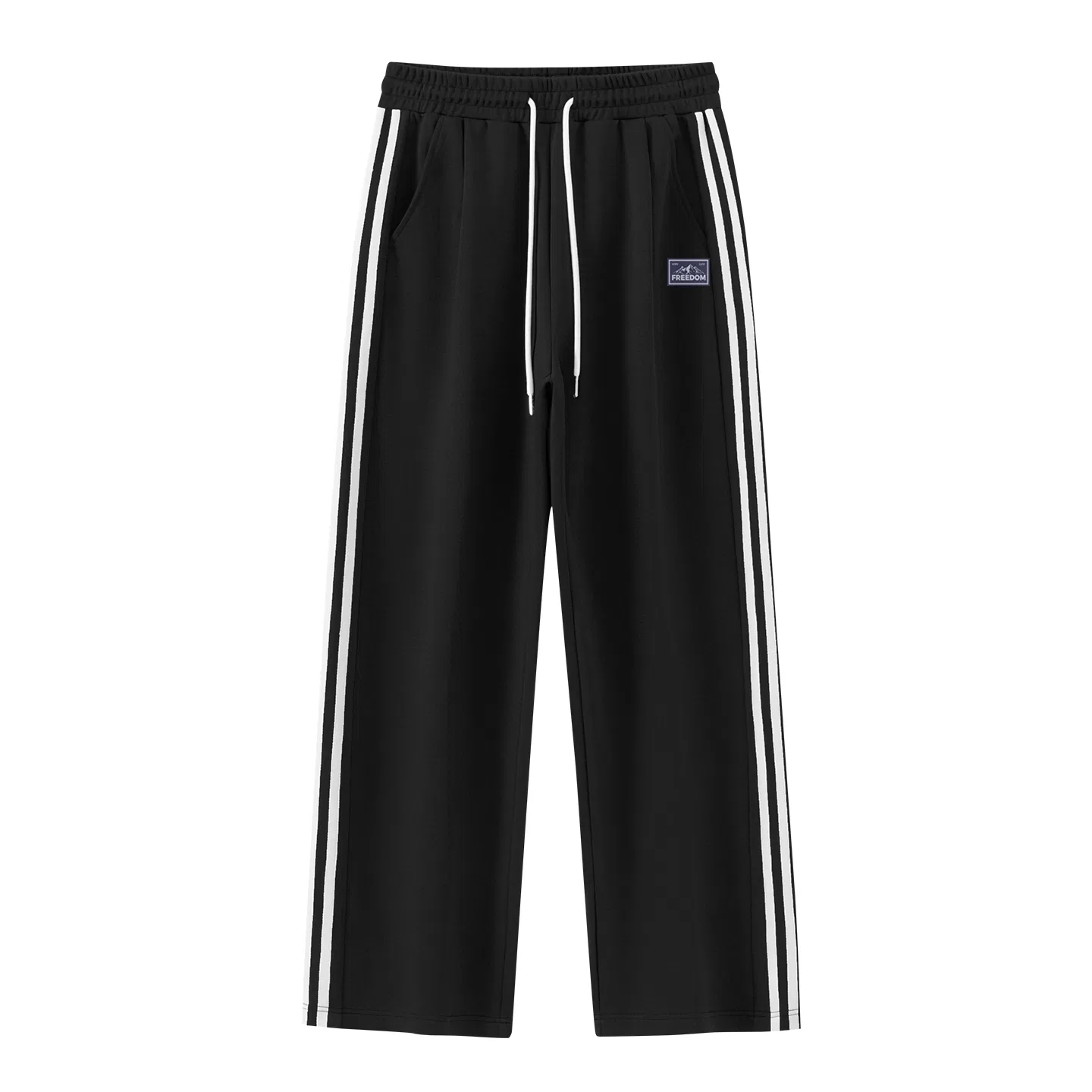 Детские повседневные брюки прямого кроя Continuous Mountains Pants Logo MINISO, White Heather Gray — фото 4