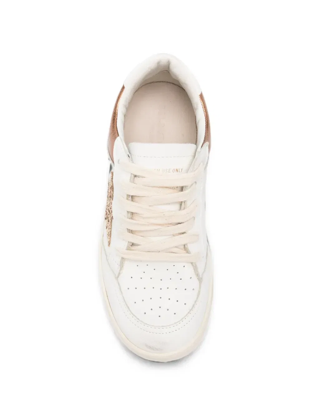 Кроссовки Ball Star с блестящей нашивкой Golden Goose Kids, белый — фото 3