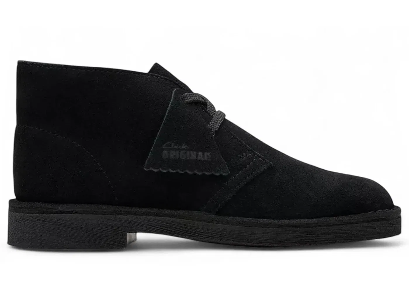 Детские ботинки с замшей Clarks Originals Desert Boot Older, Black Suede