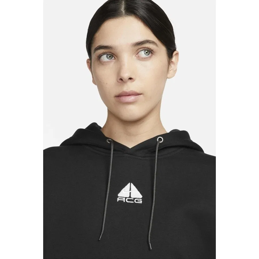 Женский свитшот с капюшоном из флиса Nike ACG Therma-Fit Loose Fit Tuff Knit, Черный — фото 3