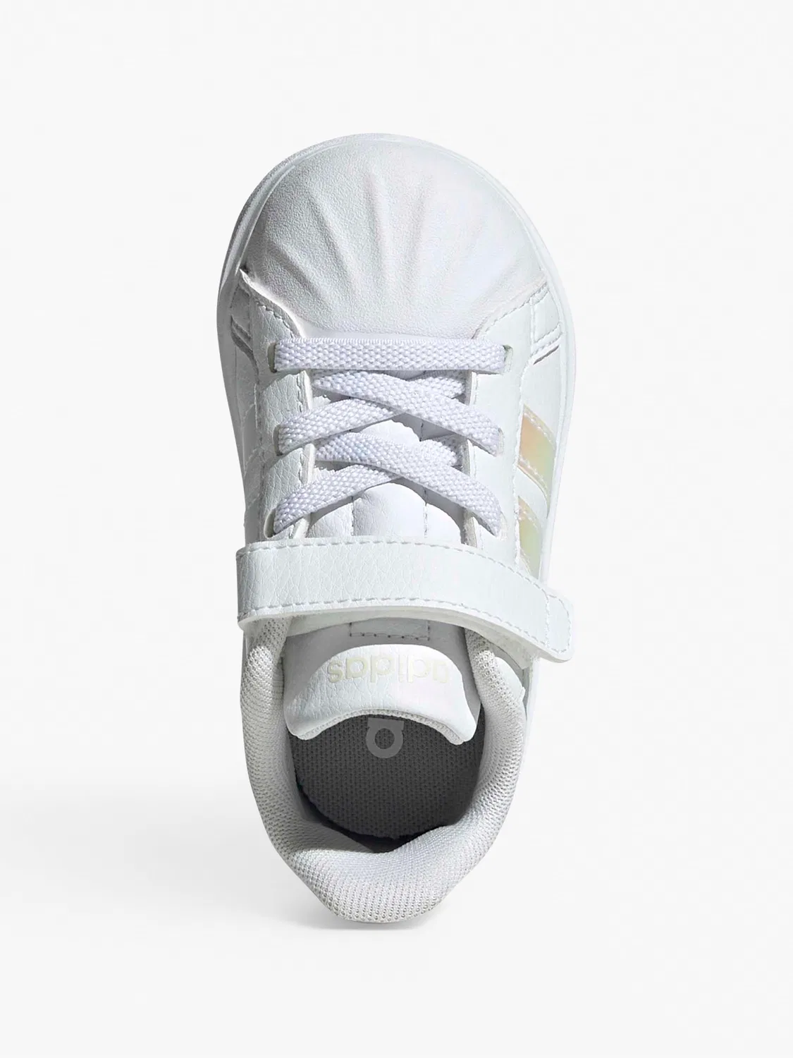 Детские кроссовки с эластичной шнуровкой Adidas, белый — фото 3