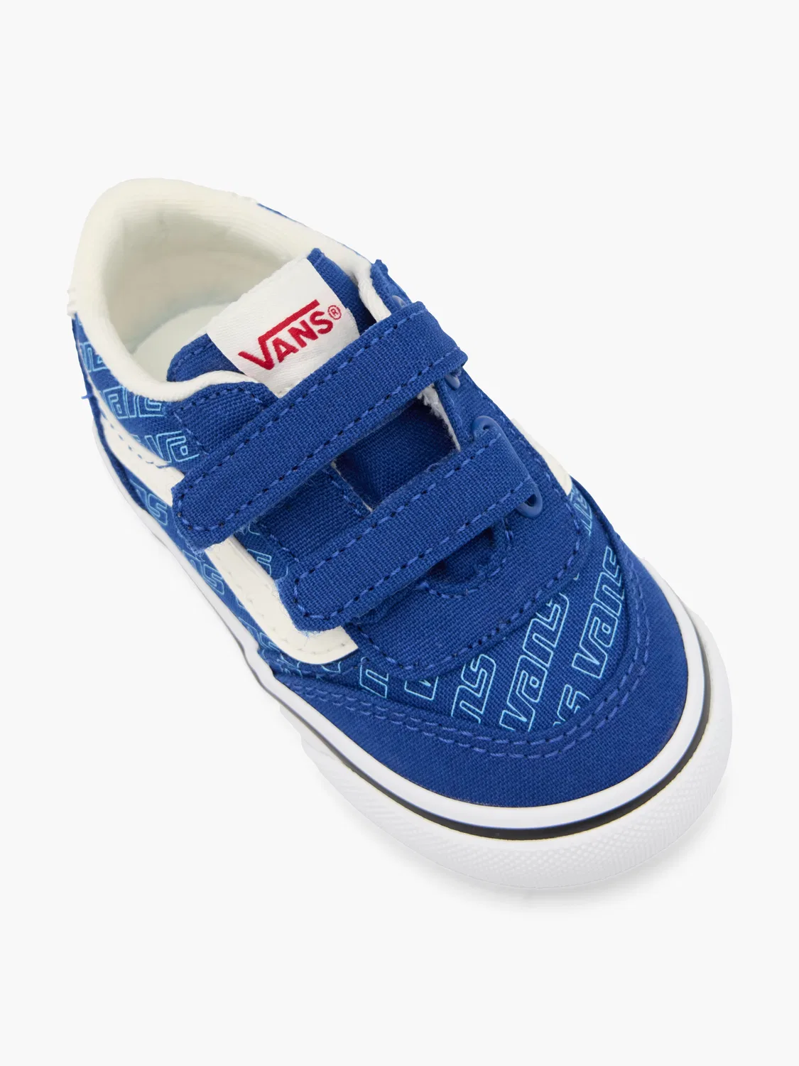 Детские кроссовки на липучке Vans, синий — фото 2